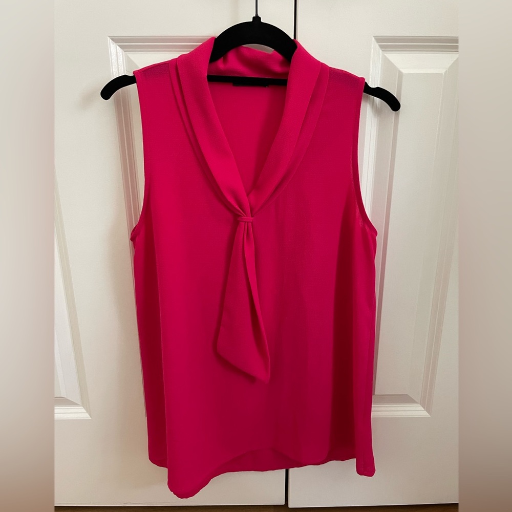 West Kei Fuchsia Palanka Neck Detail Blouse